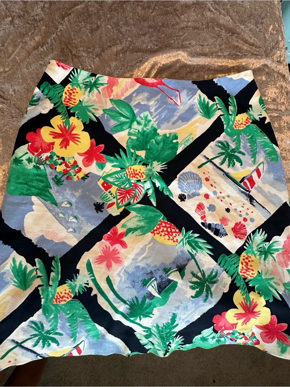 Talbots Tropical Pineapple Coastal Pillow Sham - Green, Yellow, Red, Black, Blue